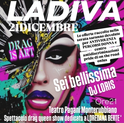 Monterubbiano | Teatro Pagani. “Sei Bellissima”: in scena il 21/12 spettacolo drag queen contro ogni discriminazione