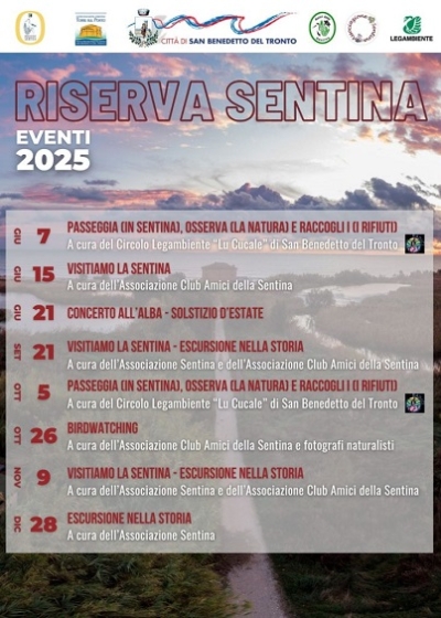Riserva Naturale Sentina, tanti eventi da giugno a dicembre