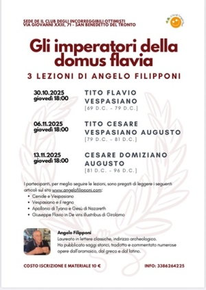 Angelo Filipponi narra gli imperatori della Domus Flavia
