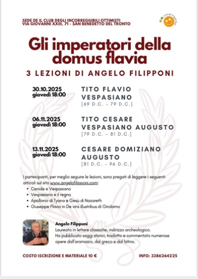 Angelo Filipponi narra gli imperatori della Domus Flavia