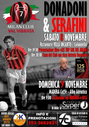 Roberto Donadoni e Luca Serafini al Milan Club Val Vibrata