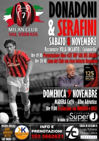 Roberto Donadoni e Luca Serafini al Milan Club Val Vibrata