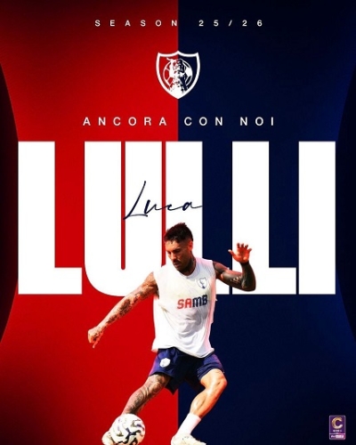 Luca Lulli ancora in maglia rossoblù