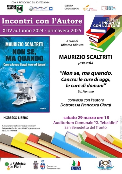 Maurizio Scaltriti presenta il libro “Non se, ma quando. Cancro: le cure di oggi, le cure di domani”
