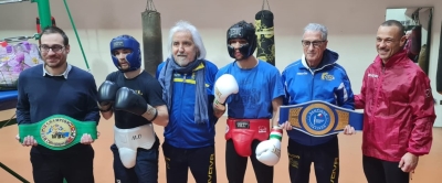 Seduta di allenamento fermana per i pugili Lorenzo Tulli e Mattia Occhinero