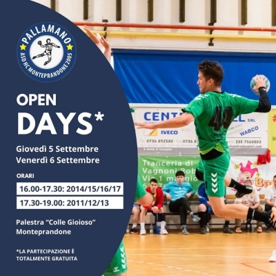 Pallamano: HC Monteprandone, arriva l'Open Day