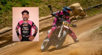 Il centauro Daniele Tuzi al Mondiale di Flat Track