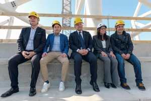 Ascoli Piceno - Nuova Curva Sud, montati tutti i gradoni: sopralluogo di sindaco e assessori