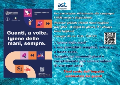 Giornata mondiale dell'igiene delle mani: l'Ast di Ascoli aderisce con l'affissione di locandine e la distribuzione di materiale illustrativo negli ospedali