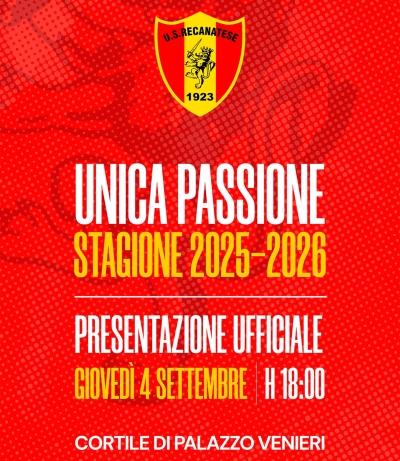 Questa sera la presentazione della Recanatese Calcio, stagione sportiva 2025/26