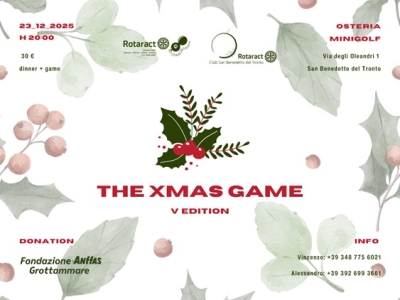 “The Xmas Game”: arriva la quinta edizione della cena di Natale di beneficenza del Rotaract Club di San Benedetto