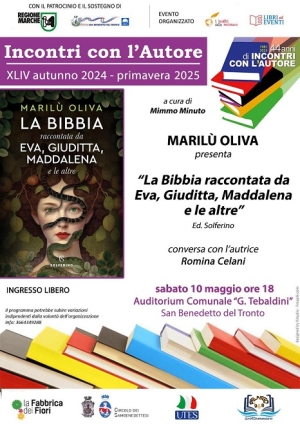 Maril&ugrave; Oliva presenta il libro &ldquo;La Bibbia raccontata da Eva, Giuditta, Maddalena e le altre&rdquo;