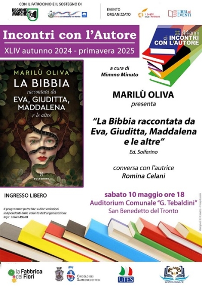 Marilù Oliva presenta il libro “La Bibbia raccontata da Eva, Giuditta, Maddalena e le altre”