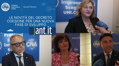 Incontro alla CNA di Ascoli Piceno per parlare del Decreto Coesione con l'On. Lucia Albano
