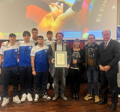 Alla società Hc Monteprandone va il diploma al merito sportivo per la prestigiosa promozione in Serie A2 Maschile al termine del campionato 2024/25