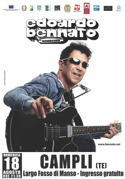 Edoardo Bennato in concerto gratuito a Campli il 18 agosto