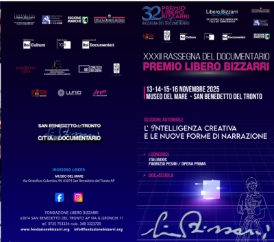 Al via la XXXII Edizione del Premio Libero Bizzarri a San Benedetto dal 13 al 16 novembre 2025