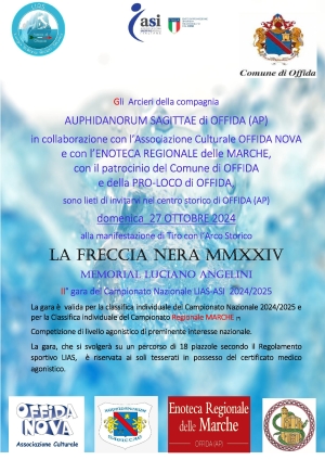 Offida - Manifestazione di tiro con l&rsquo;arco &ldquo;La freccia nera MMXXIV&rdquo;