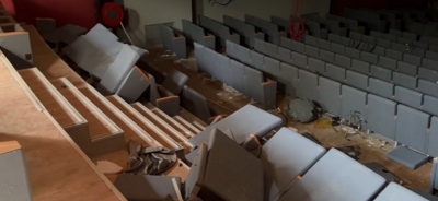 Ascoli Piceno - Vandali all'auditorium Montevecchi, struttura devastata