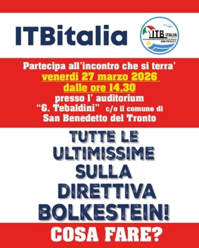 Venerdì 27 marzo presso l'Auditorium Tebaldini incontro-dibattito sulla direttiva Bolkestein