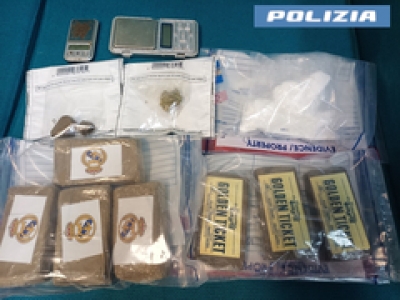 26enne in arresto a Giulianova. Trovato in possesso di circa 800 grammi di droga nascosti 