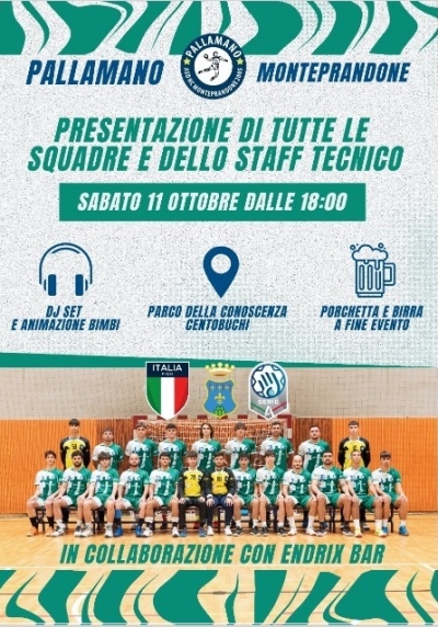 Pallamano HC Monteprandone, evento di presentazione di tutte squadre e dello staff tecnico