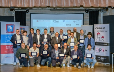 Intelligenza artificiale e nuove tecnologie per prevenire gli incidenti sul lavoro, Opram ed Edilart premiano 21 aziende marchigiane
