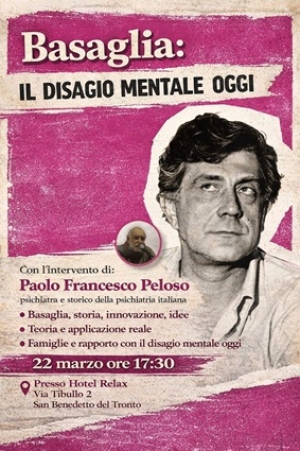 "BASAGLIA: IL DISAGIO MENTALE OGGI", un incontro pubblico per riflettere sull&rsquo;eredit&agrave; di Franco Basaglia e le sfide della salute mentale nel presente