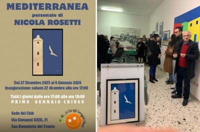 Inaugurata a San Benedetto la mostra personale di Nicola Rosetti 
