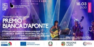 IL PREMIO BIANCA D&rsquo;APONTE A ROMA IL 16 MARZO A OFFICINA PASOLINI E A GIUGNO IN TOSCANA