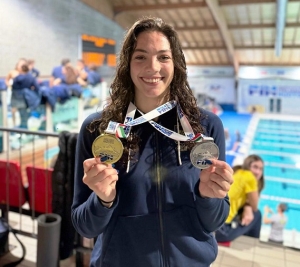 La sambenedettese Elena Capretta vince la medaglia d&rsquo;oro nei 100 farfalla ai campionati italiani assoluti di nuoto in vasca corta