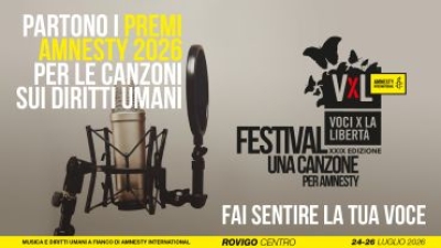 MUSICA E DIRITTI UMANI: AL VIA I LAVORI PER LA 29&ordf; EDIZIONE DI VOCI PER LA LIBERT&Agrave; E PER I PREMI AMNESTY 2026