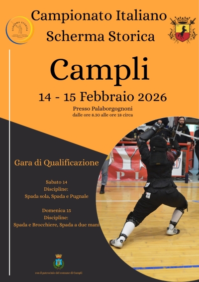 Campli: torna il Campionato Italiano di Scherma Storica
