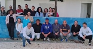 Il lanciatore della Nazionale Italiana di baseball, Gabriele Quattrini, in visita a Montegranaro