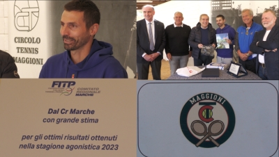 CONI e FITP Marche premiano Simone Vagnozzi per le attività svolte nel 2023