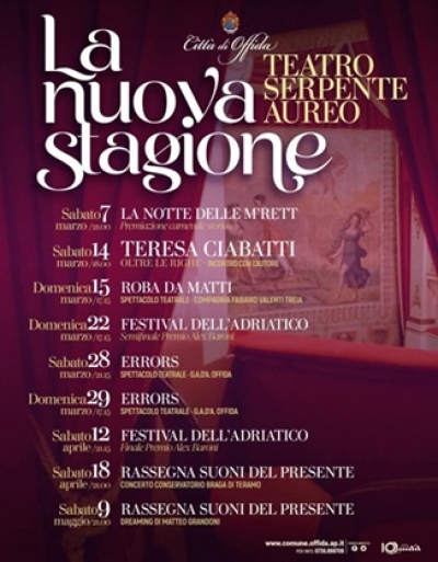 Offida a Teatro, presentato il programma della stagione 2026