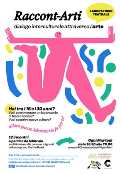Il laboratorio di teatro sociale “RACCONT-ARTI - dialogo interculturale attraverso l’arte” cerca partecipanti