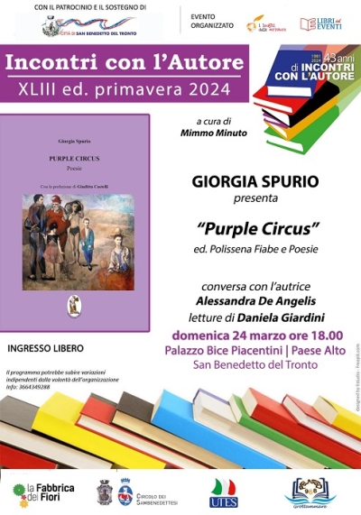 Giorgia Spurio presenta il suo libro “Purple Circus” a San Benedetto del Tronto