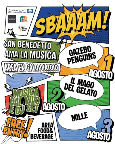 L’associazione culturale Prima Persona Plurale, in collaborazione con Seventeen Eventi, organizza in data 1-2-3 agosto SBAAAM! festival musicale