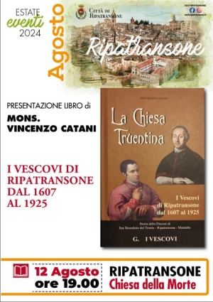 Monsignor Vincenzo Catani  presenta il suo libro luned&igrave; 12 agosto presso la Chiesa della Morte di Ripatransone