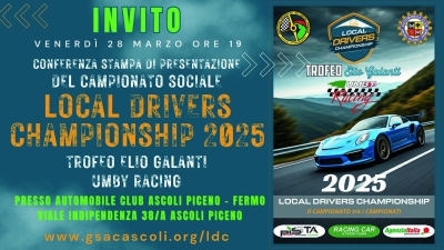 VENERDI POMERIGGIO PRESENTAZIONE STAMPA DEL “LOCAL DRIVERS CHAMPIONSHIP 2025”