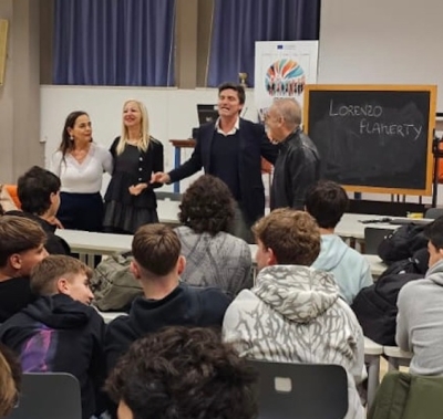 LORENZO FLAHERTY OSPITE DEL LICEO ROSETTI PER IL PICENO CINEMA FESTIVAL