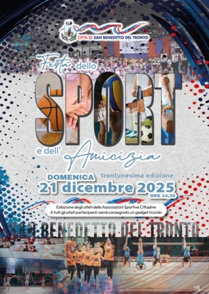 Domenica 21 dicembre torna il Festa dello Sport e dell&rsquo;Amicizia