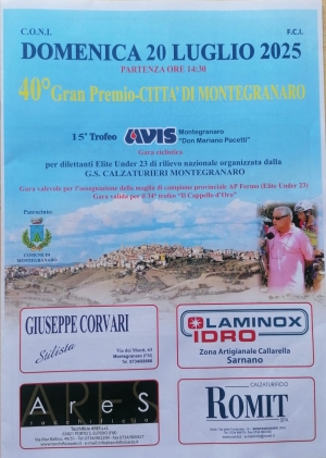 FCI Marche: Gran Premio Citt&agrave; di Montegranaro, Memorial Diego Schiaroli, Trofeo Piceni Youth e Trofeo Parco San Filippo tra gli appuntamenti di punta del 20 luglio