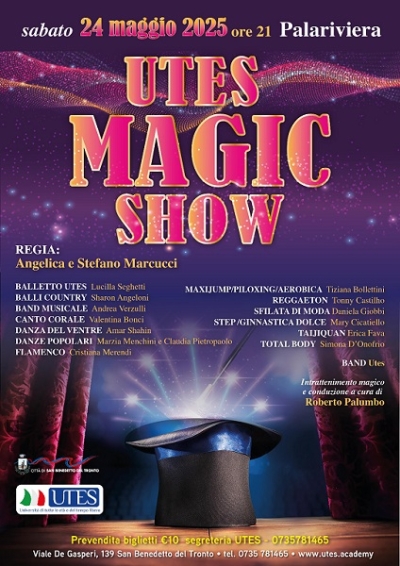 Sabato 24 maggio al Palariviera spettacolo UTES MAGIC SHOW
