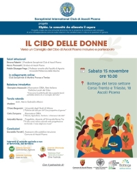 IL CIBO DELLE DONNE &ndash; Verso un Consiglio del Cibo di Ascoli Piceno