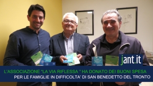 DONAZIONE BUONI SPESA DELL'ASSOCIAZIONE LA VIA RIFLESSA