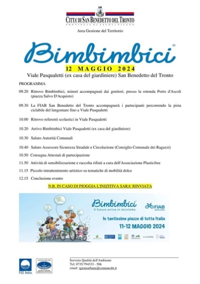 Bimbimbici 2024, un biciclettata lunga tutto il lungomare