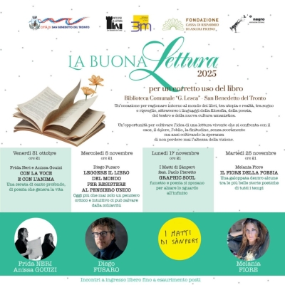 In biblioteca parte la rassegna autunnale su “La buona lettura”