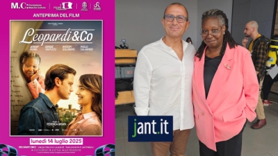 In anteprima mondiale per il pubblico il film Leopardi &amp; Co. a Recanati in piazza Giacomo Leopardi, il 14 luglio